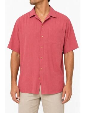 Nat Nast Luxury Originals Men's Silk Cotton Button Camp Bowling Shirt XL Resort